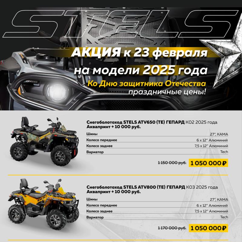 Акция «Праздничные цены к 23 февраля STELS»