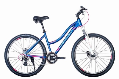 27,5" Вел-д HARTMAN Diora Pro Disk 17" 21ск. алюм. (2022) ( синий/метал/бирюз)