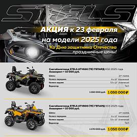 Акция «Праздничные цены к 23 февраля STELS»